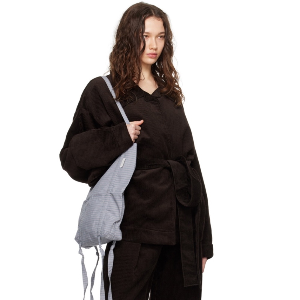 DEIJI STUDIOS Cord House Coat In Cedar Belted Slouchy Cozy Jacket FW 2023 NWT OS - Picture 2 of 16